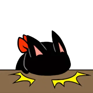 😞 แมว, คาวาอิ, น่ารัก, สัตว์, การ์ตูน telegram sticker