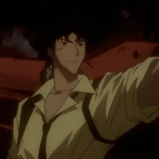 🧷 Spike Spiegel Cowboy Bebop Anime, Space Western, Łowca nagród, Science fiction, Animacja telegram sticker