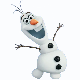 👋 Olaf Frozen Olaf, Frozen, boneco de neve, Disney, desenho animado, animação telegram sticker