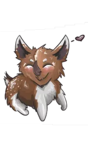 🐶 dog, cute, puppy, animal, brown, heart telegram sticker