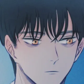 ✖ hombre, anime, ojos telegram sticker