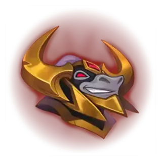 😈 minotaur, mityczny, zwierzę, byk, złoto, czerwony telegram sticker