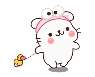 🥰 น่ารัก, คาวาอิ, สัตว์, การ์ตูน, เป็ด, ตัวละคร telegram sticker