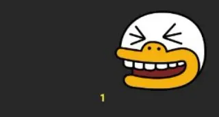 😮‍💨 1 Dessin animé, Canard, Emoji, Drôle, Jaune, Animal whatsapp sticker