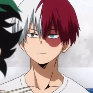 ❄️ Shoto Todoroki My Hero Academia Anime, Manga, Shoto Todoroki, My Hero Academia, Postać, Postać anime telegram sticker