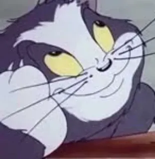 🙂 gato, desenho animado, animal, arrogante, meme telegram sticker