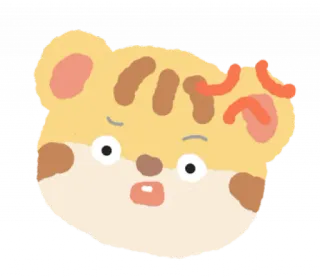 🐯 怒り, 漫画, 動物, かわいい, 表情, 虎, ステッカー whatsapp sticker