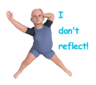 🙄 I don't reflect! whatsapp sticker