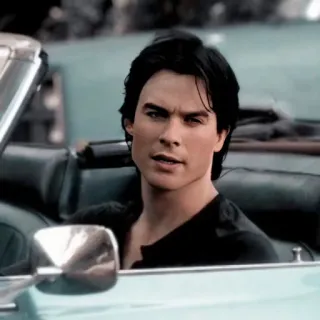 🩸 Damon Salvatore The Vampire Diaries vampire, character, actor, car telegram sticker