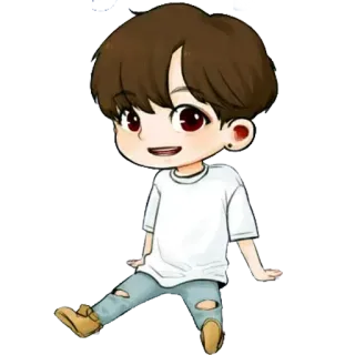 😊 만화, 애니메이션, 치비, 소년, 귀여운, 스티커 telegram sticker
