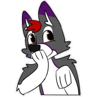 😌 Dibujos animados, Lobo, Personaje, Ilustración, Pegatina telegram sticker