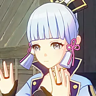 ❄️ Ayaka Genshin Impact Anime, Video game, Genshin Impact, Ayaka, imut, Kartun telegram sticker