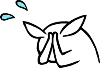 🙏 sad, crying, tears, anime, cartoon telegram sticker