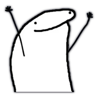 🤗 sticker, white, character, arms up telegram sticker