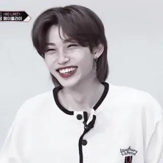 🕷 Felix Kpop, Stray Kids, Felix, cantor, ídolo, sorrindo telegram sticker