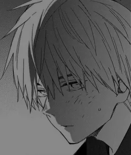 🖤 Anime, Manga, Triste, Bianco e nero, Personaggio, Illustrazione telegram sticker