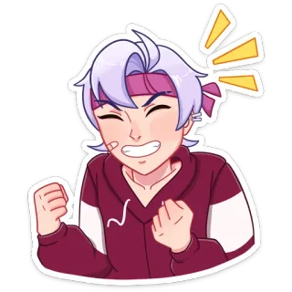 ☺️ Estilo anime, Celebração, Desenho animado, Adesivo, Feliz, Positivo telegram sticker