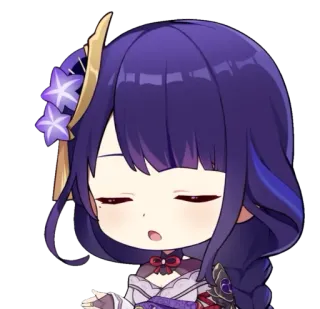 😮‍💨 Raiden Shogun Genshin Impact Anime, Gioco, Personaggio, Genshin, Ragazza telegram sticker
