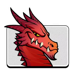 🐉 draak, rood, cartoon, fantasie, monster, dier telegram sticker