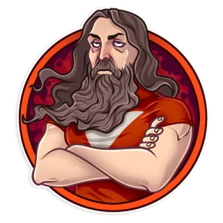 🙄 middle finger, gesture, offensive, cartoon character, angry, beard telegram sticker