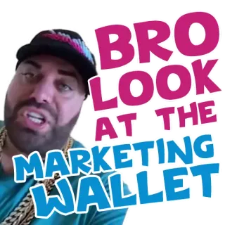 🤫 BRO LOOK AT THE MARKETING WALLET маркетинг, кошелек, братан, образ, деньги, финансы whatsapp sticker