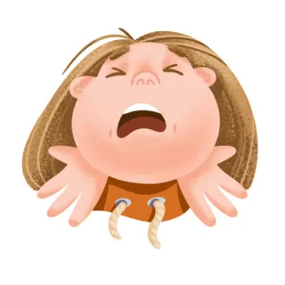 😫 Dibujos animados, Llorando, Triste, Emoción, Ilustración, Obra de arte telegram sticker