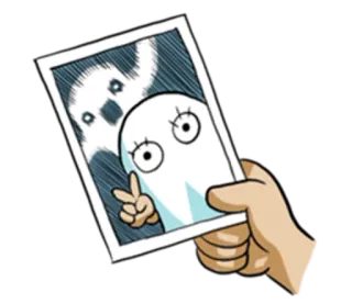 👻 spook, vrede, cartoon, sticker, hand telegram sticker