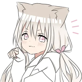 😊 Anime, Gadis kucing, Kawaii, Lucu telegram sticker