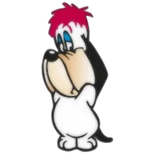😱 Droopy desenho animado, cachorro, caído, triste whatsapp sticker