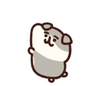 😜 chó, dễ thương, động vật, thú cưng, nhãn dán telegram sticker