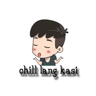 👌 desenho animado, menino, dar de ombros, gesto, casual whatsapp sticker