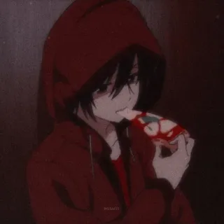 ➖ anime, pizza, hoodie, cartoon, character telegram sticker