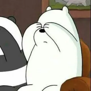 🐼 Ice Bear We Bare Bears cartoon, bear, cute, funny, meme, ice bear, cartoon network, we bare bears telegram sticker