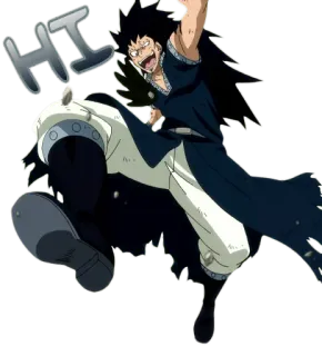 ✋ HI アニメ, 挨拶, こんにちは, 漫画, キャラクター, ジャンプ, ハッピー whatsapp sticker