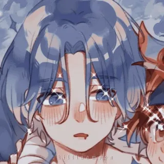 📌 klflltuamoon Anime, Personagem, Desenho, Arte digital, Retrato, Desenho animado whatsapp sticker