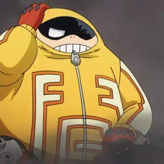 💛 Fat Gum My Hero Academia Fat Gum, My Hero Academia, Anime, Herói, Mangá, Gordinho, Fanart, Personagem whatsapp sticker