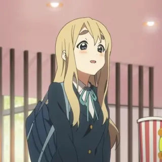🧂 Kotobuki Tsumugi K-On! Аниме, Персонаж, Девушка, Школьная форма, Милый, K-On telegram sticker