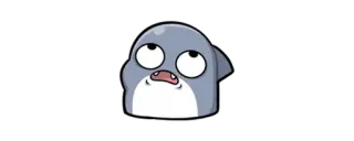 🦈 Dessin animé, Requin, Animal, Mignon, Autocollant telegram sticker