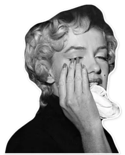 😢 Marilyn Monroe актриса, голливуд, монохром, винтаж, женщина telegram sticker