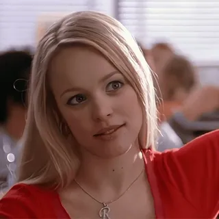 ♥️ Regina George Mean Girls blonde, rachel mcadams, ado, film, populaire, personnage, lycée telegram sticker