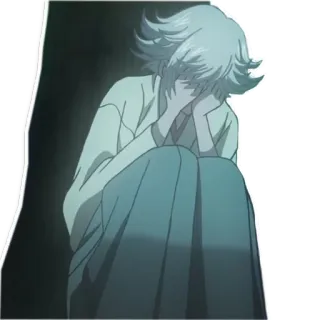 😫 anime, sad, crying, emotional telegram sticker