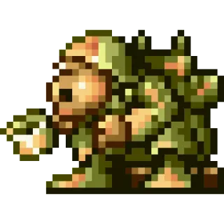 ☕ pixel art, soldato, gioco, militare, arma, mimetica telegram sticker
