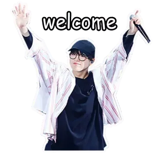 🤝 welcome ようこそ, 挨拶, 人, kpop telegram sticker