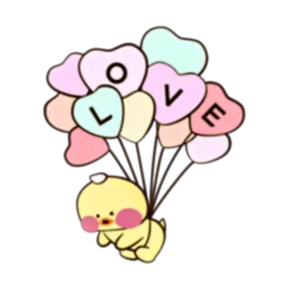 🐥 LOVE love, candy, sweets, balloon, baby, cute telegram sticker