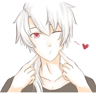 😘 Anime, Charakter, Süß, Kawaii, Zwinkern telegram sticker