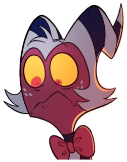😟 Moxxie Helluva Boss Helluva Boss, Мокси, Имп, Мультфильм, Стикер telegram sticker