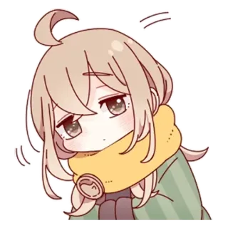 🙂 Anime, Dibujos animados, Lindo, Personaje, Chica, Kawaii, Pegatina telegram sticker