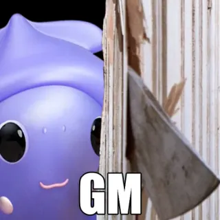 ☀️ GM saudação, bom dia, gm, blob, fofo whatsapp sticker