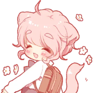 😆 kat, anime, cartoon, schattig, kawaii, bloemen, dier telegram sticker