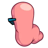 😎 Мультик, Червь, Очки, Пиксельный, Круто, Смешно telegram sticker